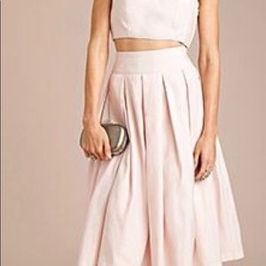 Brand New Forever 21 Pink Pleated Midi Skirt